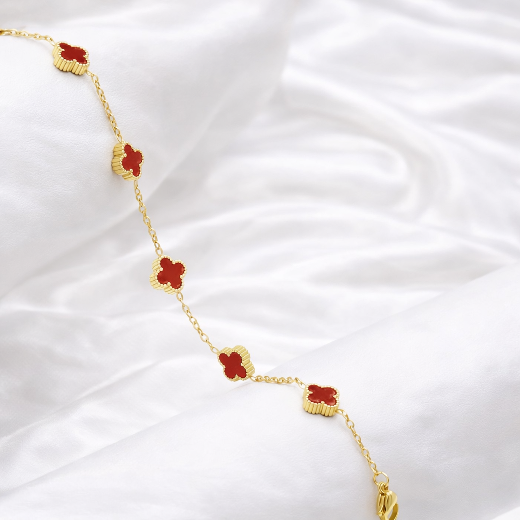 Red Clover Elegance Bracelet
