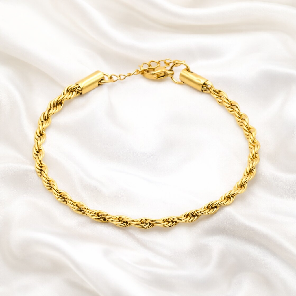 Gold Rope Elegance Bracelet
