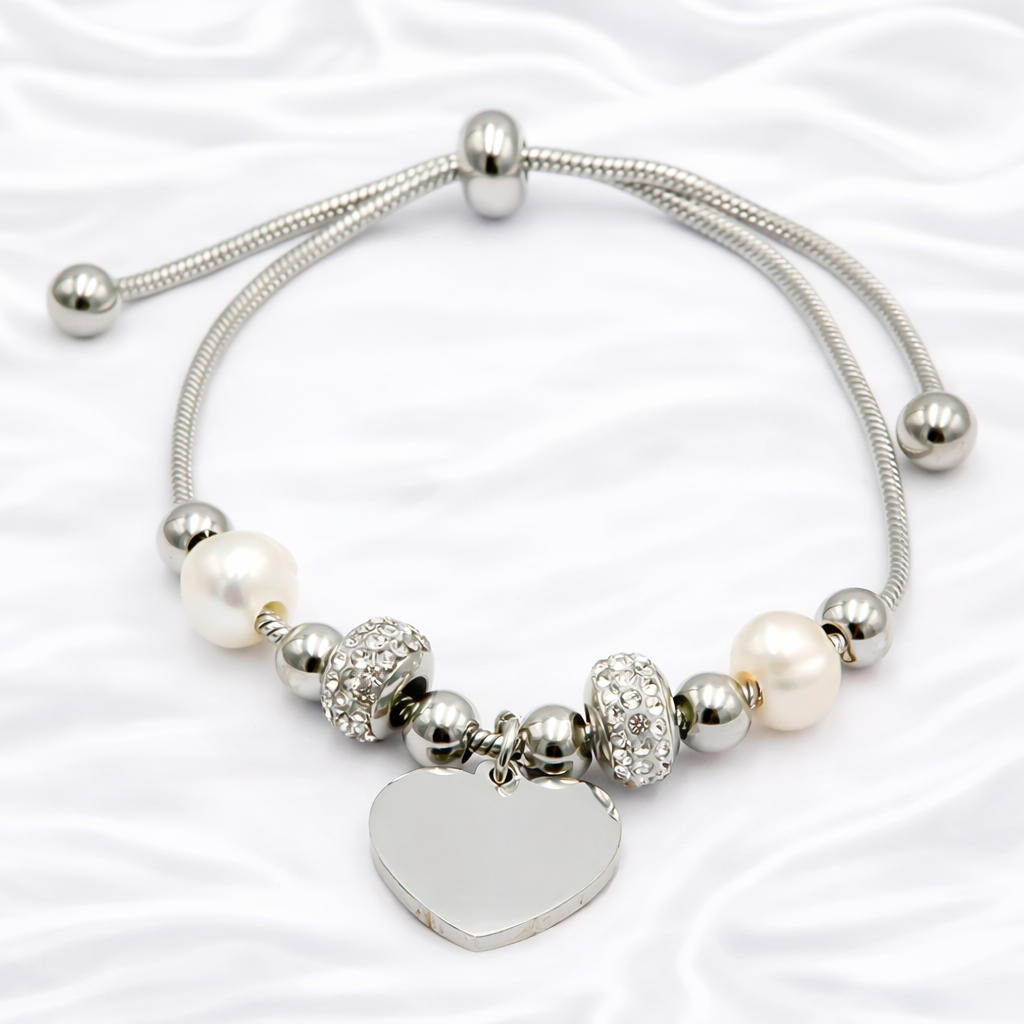 Pearl Heart Personal Bracelet