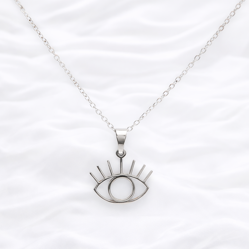 Silver Eye Charm Necklace