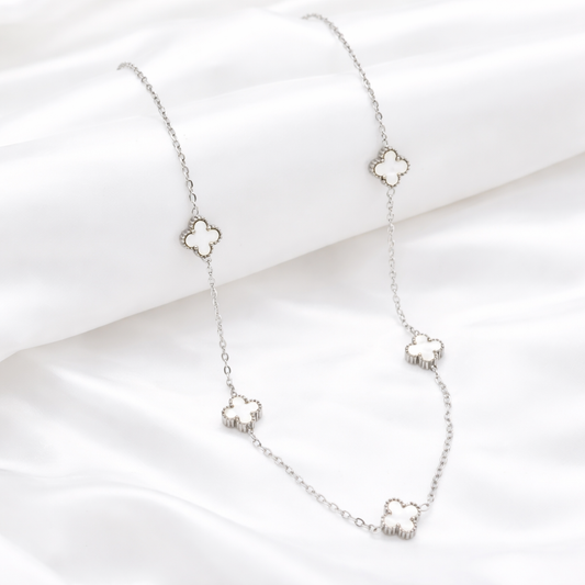 White Clover Elegance Necklace