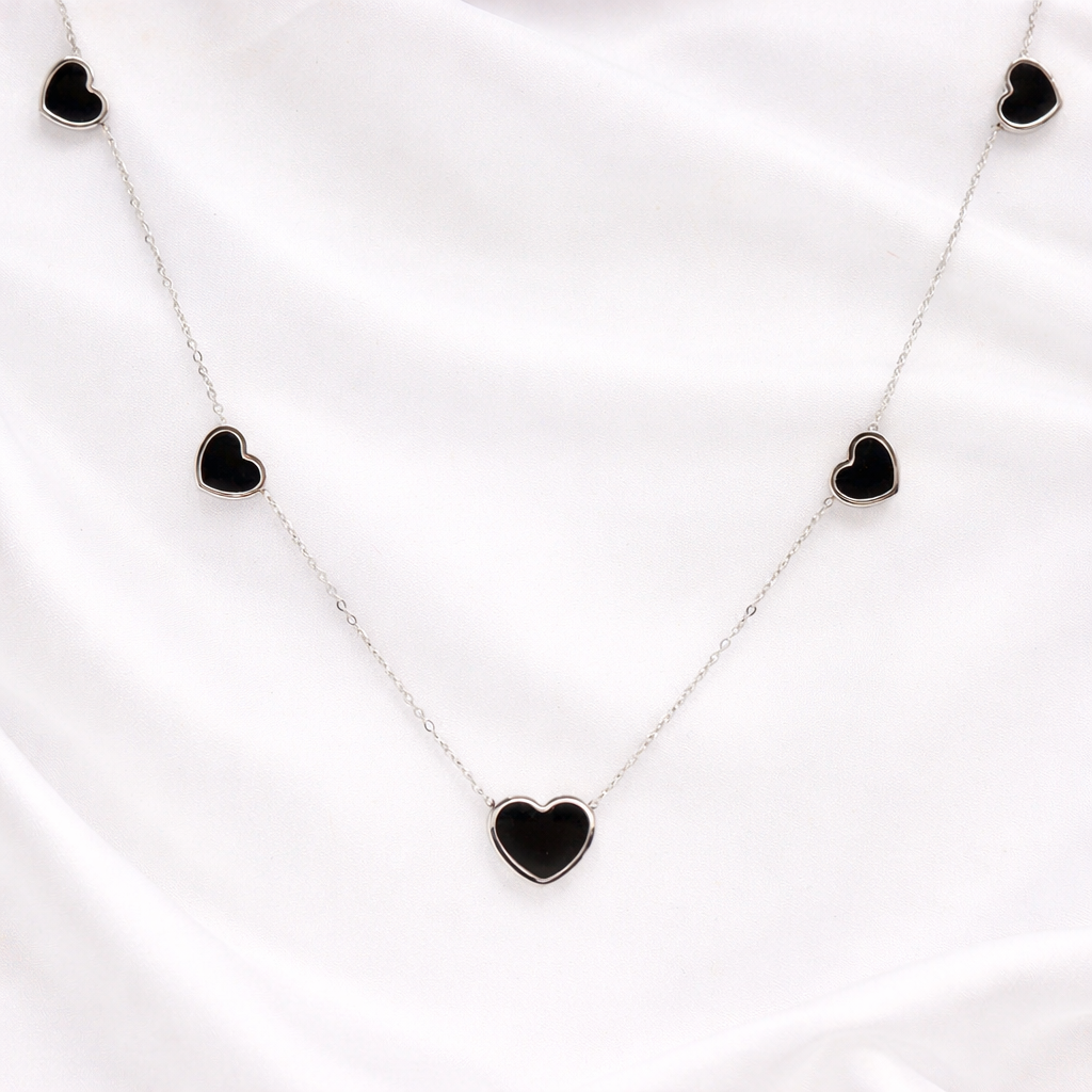 Midnight Hearts Necklace