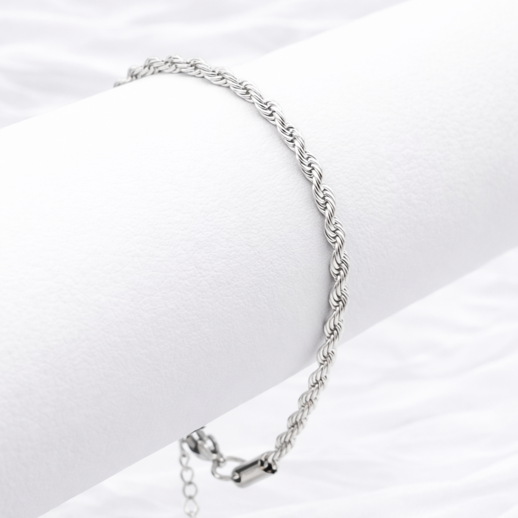 Silver Rope Twist Bracelet