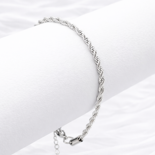 Silver Rope Twist Bracelet
