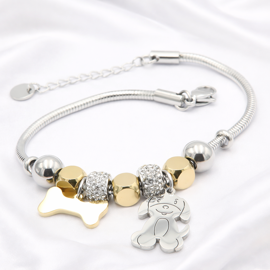 Paw & Bone Charm Bracelet