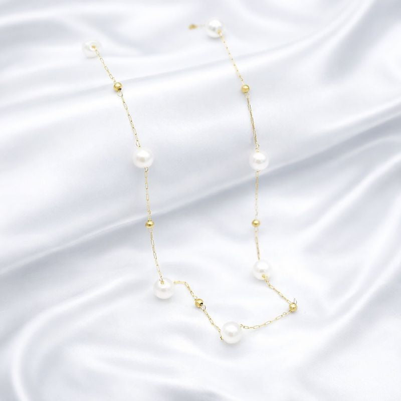 Pearl Glow Gold Necklace