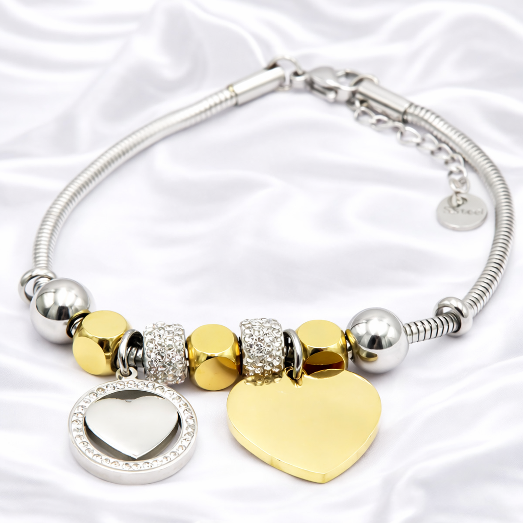 Custom Heart Charm Bracelet
