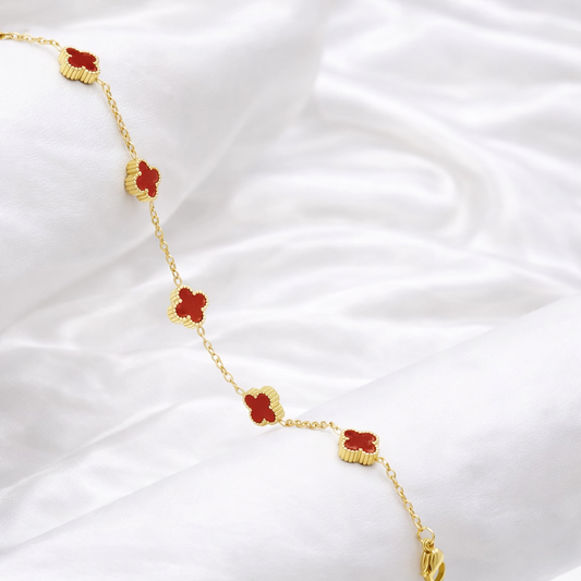 Red Clover Elegance Bracelet