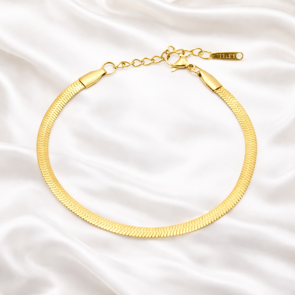 Golden Herringbone Bracelet