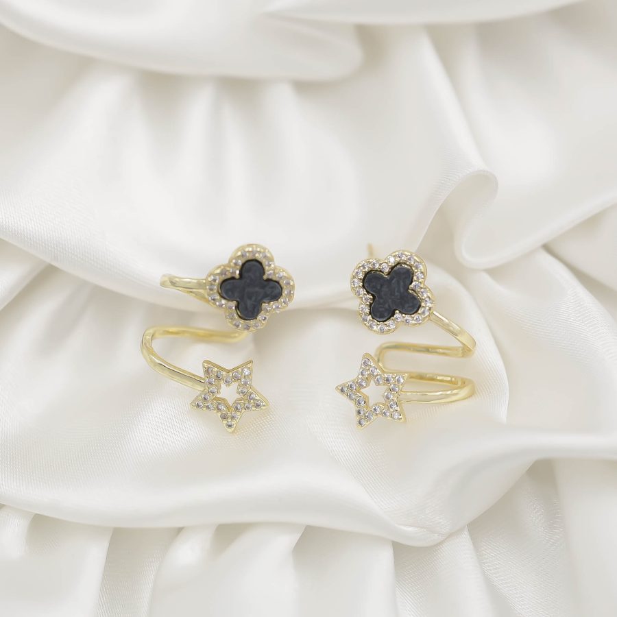 Celestial Clover Duo Earrings
