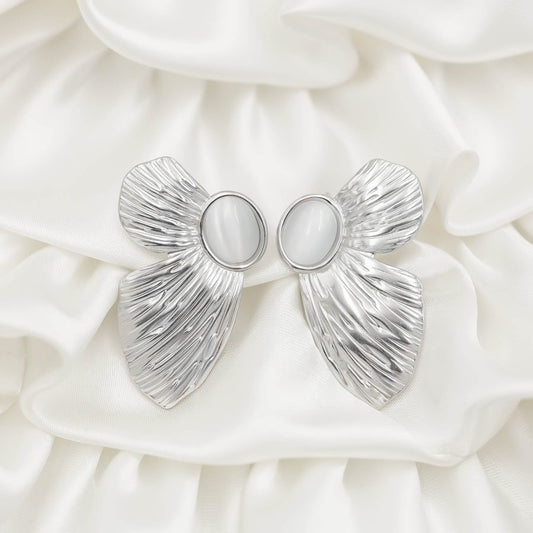 Silver Wave Elegance Earrings