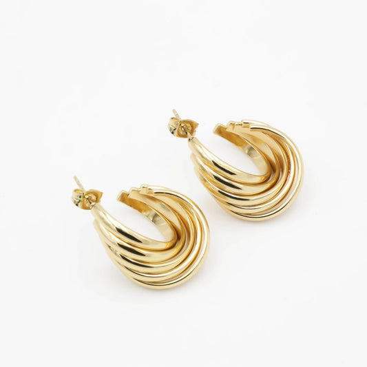 Golden Wave Hoops