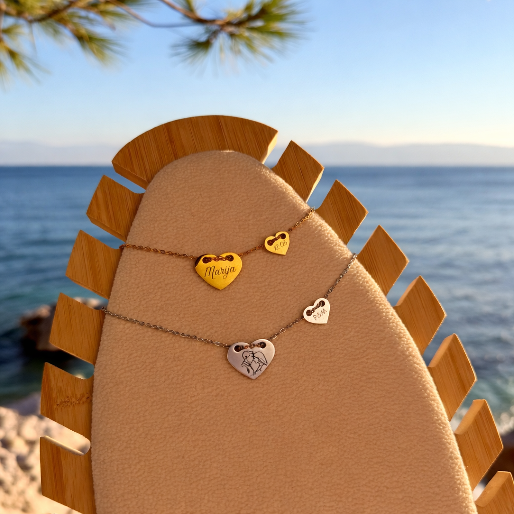 Big & Small Heart” Personalized Necklace