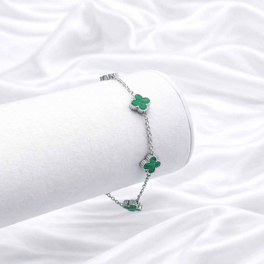 Green Clover Charm Bracelet