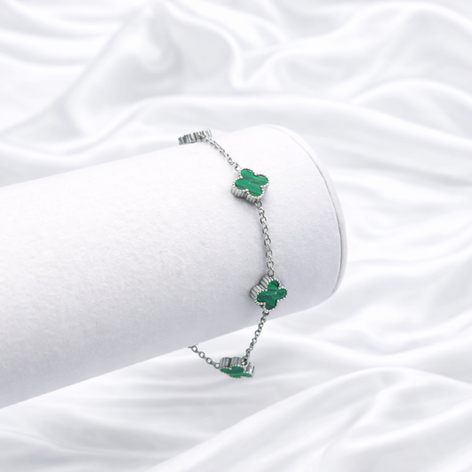 Green Clover Charm Bracelet