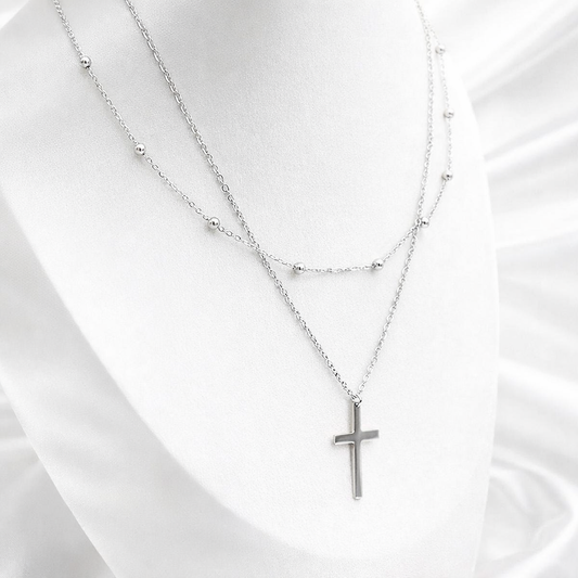 Divine Layered Cross Necklace