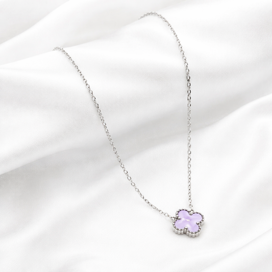 Lavender Clover Necklace
