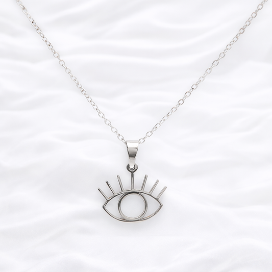 Silver Eye Charm Necklace